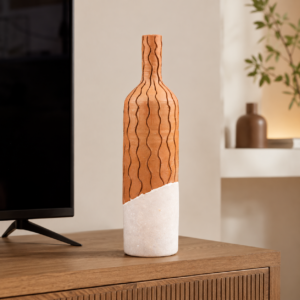 Botella De Barro y Marmol – Espirales