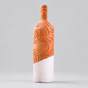 Botella De Barro y Marmol – Remolino Ancestral