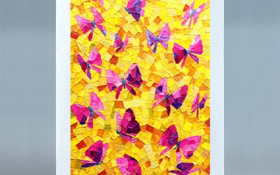Mariposas – Tarjeta de papel reciclado