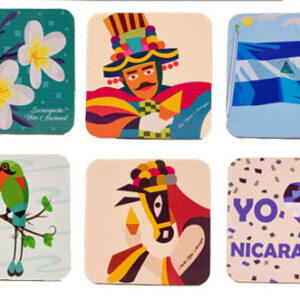 Posavasos de Corcho - Set de 6 unidades con diseños culturales