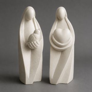 Madre - Escultura de piedra marmolina